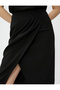 Midi Skirt Wrap Closure Deep Slit - 5
