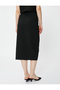 Midi Skirt Wrap Closure Deep Slit - 4