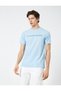 Slogan Printed T-Shirt Crew Neck Short Sleeve Slim Fit