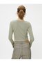 Crop T-Shirt Boat Neck Long Sleeve - 4