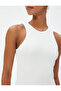 Halter Neck Ribbed Undershirt Basic Piping Detailed Cotton - 5