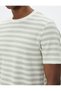 Textured T-Shirt Crew Neck Short Sleeve Viscose Blend - 5