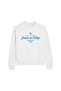 Unisex Oversize Sweatshirt Montmartre Paris Printed White – Crew Neck, 3 Thread Ribs - 4