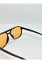 Acetate Lightweight Sunglasses with Shelf Bridge Black Orange with Orange Glass New Style - 4