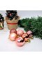 Rose Gold New Year Ball Ornament Matte-shiny-silvery-mirrored 6 Pieces 4 Cm