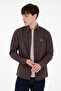 Men's Brown Long Sleeve Basic Shirt 50293980 -Vr029 - 3