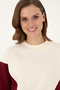 Women's Cream Crew Neck Sweatshirt 50297330-Vr071 - 2