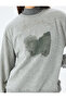 X Şahika Ercümen - Embroidery Detailed Printed Long Sleeve Oversize Sweatshirt - 5