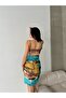 Strappy Drawstring Detail Square Neck Tulle Dress - 4