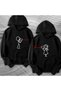 14 February Valentine's Day Couple Combination Theme Printed 3 Yarn Black Valentine's Day Sweatshirt - 2