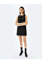 Sleeveless A-Line Mini Dress with Button Detail