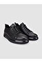 100% Genuine Leather Black Lace-Up Men's Casual Shoes - 2