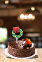 Decorative Silicone Cake Top Christmas Ornament 1 Piece Garland (Keychain)