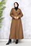 4951 Belted Hijab Trench Coat Brown