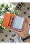 Visso 1904 Mercedes Orange Orange Color World Genuine Leather Wallet Purse Card Holder Women Men Model - 8