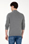 Men's Gray Melange Basic Knitwear Cardigan 50288871 -Vr086 - 5