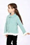 Girl's Regular Fit Shirt Collar Buttoned Cardigan - 3