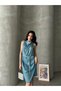 Degaje Collar Dress with Stoned Belt Detail - 3