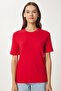 Cotton Basic Knitted T-Shirt Red Lag0001 - 4