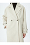 Double Breasted Buttoned Long Oversize Cashmere Coat - 6