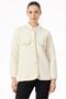 Chain Detailed Chenille Knitwear Jacket Ekru - 3