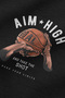 تي شيرت Aim High Basketball مطبوع Semi قصة فضفاضة أسود 1090 - 2