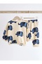 طقم سويت شيرت وJogger مصنوع من القطن بنسبة 100% من Blue Elephant Baby - 4