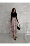 Scuba Leopard Skirt Maxi-Length / Long Patterned Skirt / High Waist Long Skirt - 3