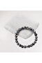 Snowy Obsidian Stone Bracelet-8 mm - 2