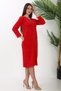 Velvet Winter Dress with Stone Embroidery Detail - 4