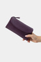 2602 Genuine Leather Large Size Women's Wallet Flother Plum - 2