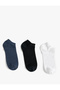 3-Piece Basic Booties Socks Set - Multicolored - 2