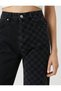 Color Blocked Denim Trousers Straight Leg - Nora Jean - 4