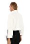 Women's White Outside Fur Lined Luxury Crop Jacket - 3