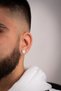 Men's Steel Special Design Lion Figured Earrings No Darkening Fading - 4