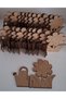 20 Pieces Flower Water Container Wooden Painting Mother's Day School Course Activity Event Art Hobby Set - 6