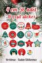 Happy New Year Sticker 4 Cm 36 Pieces MY-1 Water Resistant New Year New Year Sticker