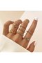 Love Aşk 7 Piece Design Gold Gold Stone Ring Set, Gift for Valentine's Day on February 14Th - 5
