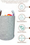 Unisex Panda Patterned Baby Kids Room Organizer Storage Box Toy Dirty Basket 50X40 cm - 3