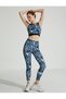 Abstract Printed Sports Leggings High Waist - 2