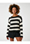 Openwork Sweater Long Sleeve Round Neck - 3