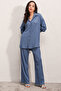 5858 Knit Two-Piece Set - I?ndigo - 3