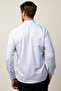 Classic Fit Long Sleeve Cotton Easy Iron Dobby Men's Blue Shirt - 4