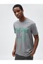 Slogan Printed T-Shirt Slim Fit Crew Neck Cotton