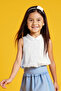 Elena Ecru Cotton Short Sleeve Girls' Shirt