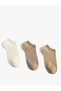 3-Piece Basic Booties Socks Set - Multicolored - 2