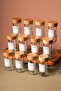 Tokyo - Tohana 12-Piece Glass Round Spice Rack with Bamboo Lid 90 ml with Sticker Gift