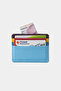 530-g Genuine Leather Horizontal Super Slim Card Holder Flother Sky Blue - 6