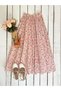 Powder Floral Poplin Mother Skirt and Girl's Dress Combo - 2