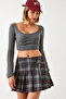 Women's Anthracite Crop Blouse 60351286 - 4